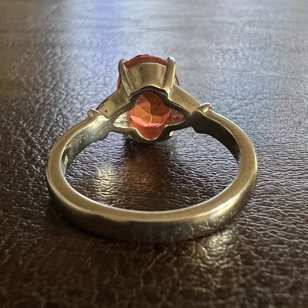 Sunset Quartz Gemstone Ring With Stainless Steel - image 3